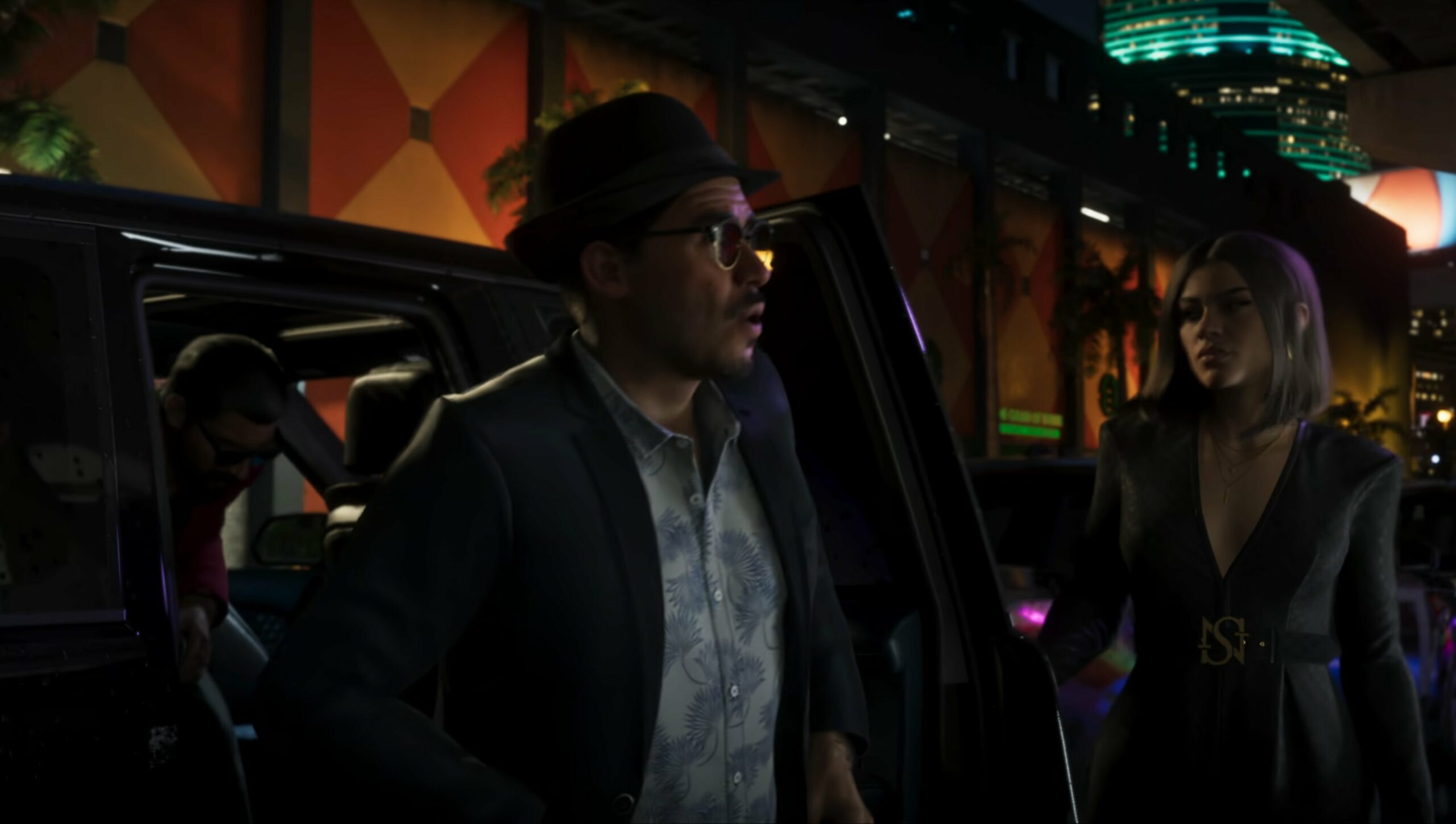 Capture d'écran officielle de l'Extended Look de GTA VI, scène de fusillade