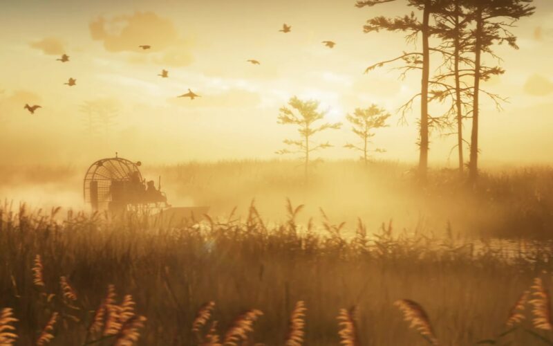 Marais et airboat dans les zones humides de Leonida, capture du premier trailer GTA VI