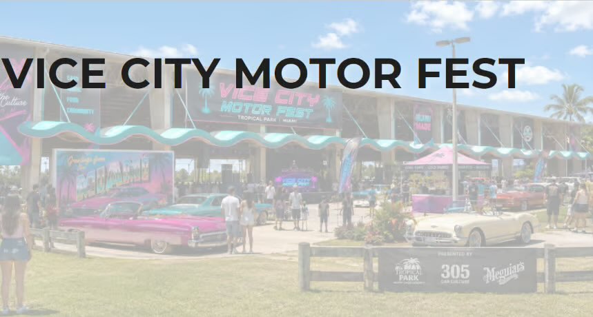 Rendu conceptuel Vice City Motor Fest a Tropical Park