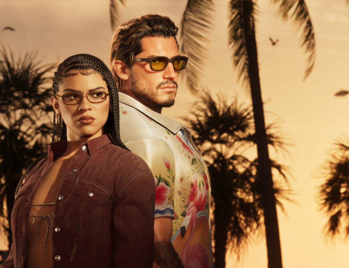 Jason et Lucia portant des tenues exclusives de l'édition Ultimate de GTA VI