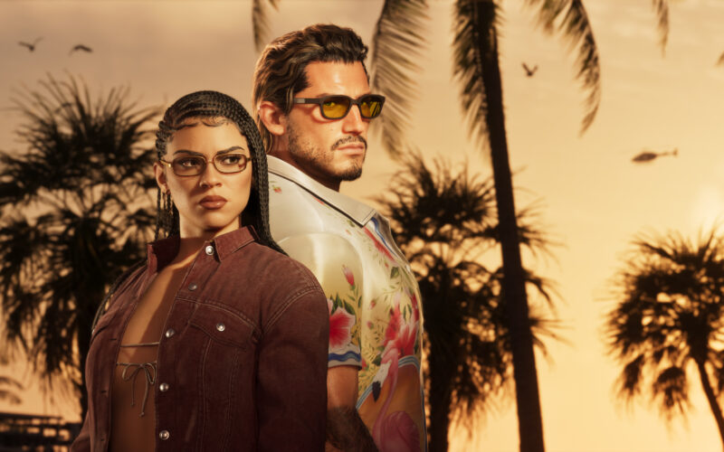 Jason et Lucia portant des tenues exclusives de l'édition Ultimate de GTA VI
