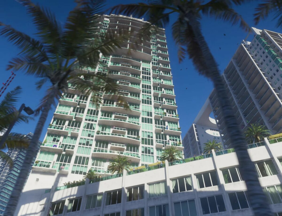 Gratte-ciels de Vice City, capture du premier trailer de GTA VI