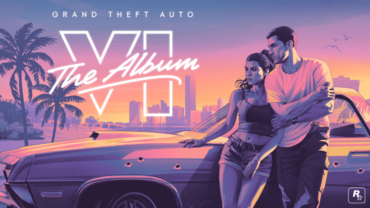 Illustration officielle Grand Theft Auto VI The Album avec Jason et Lucia