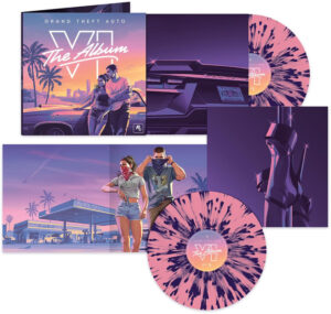 Vinyle rose splatter de Grand Theft Auto VI The Album, exclusivité Amazon
