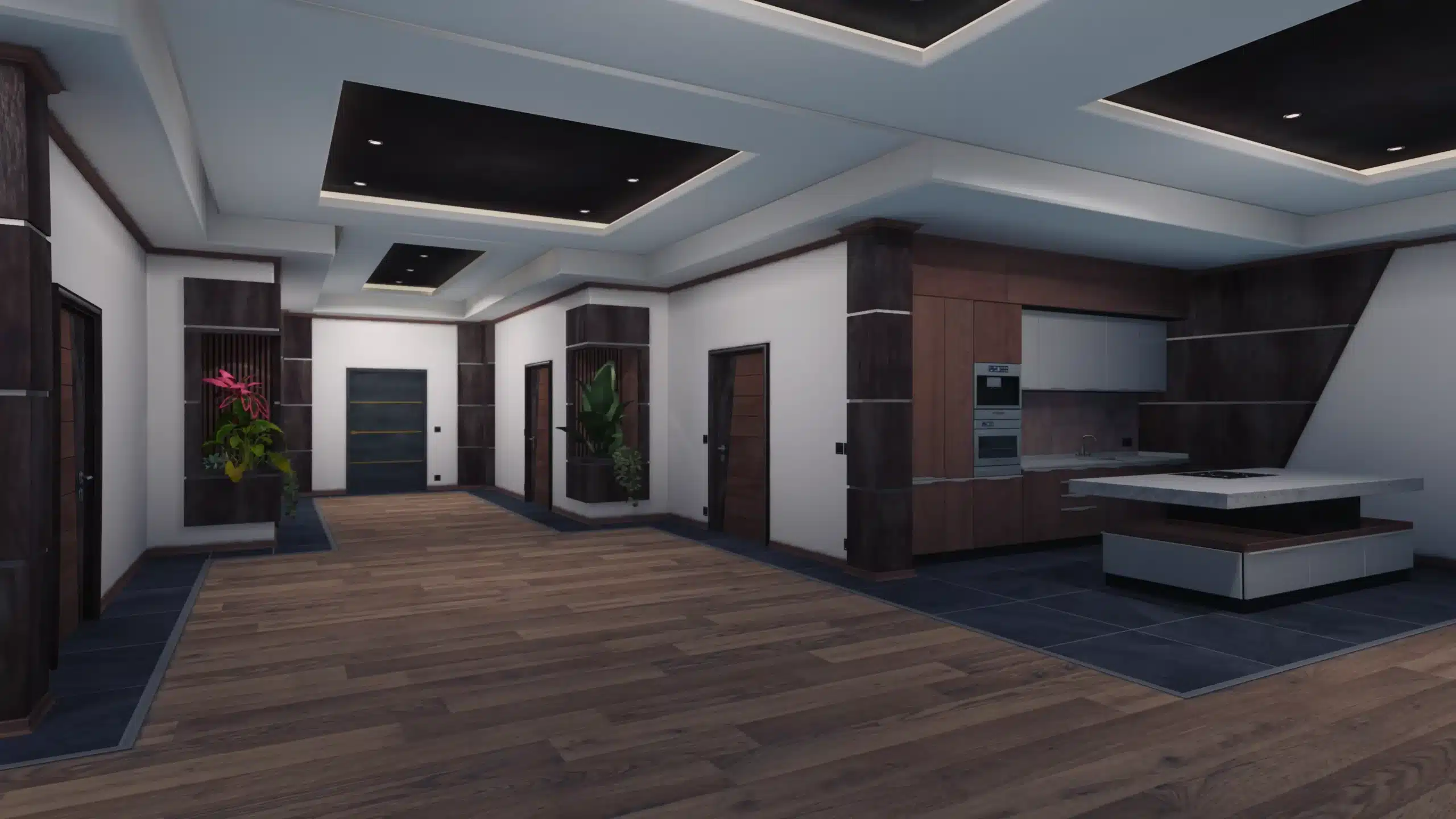 Les immeubles d'appartements Tier 2 dans le quartier de Downtown