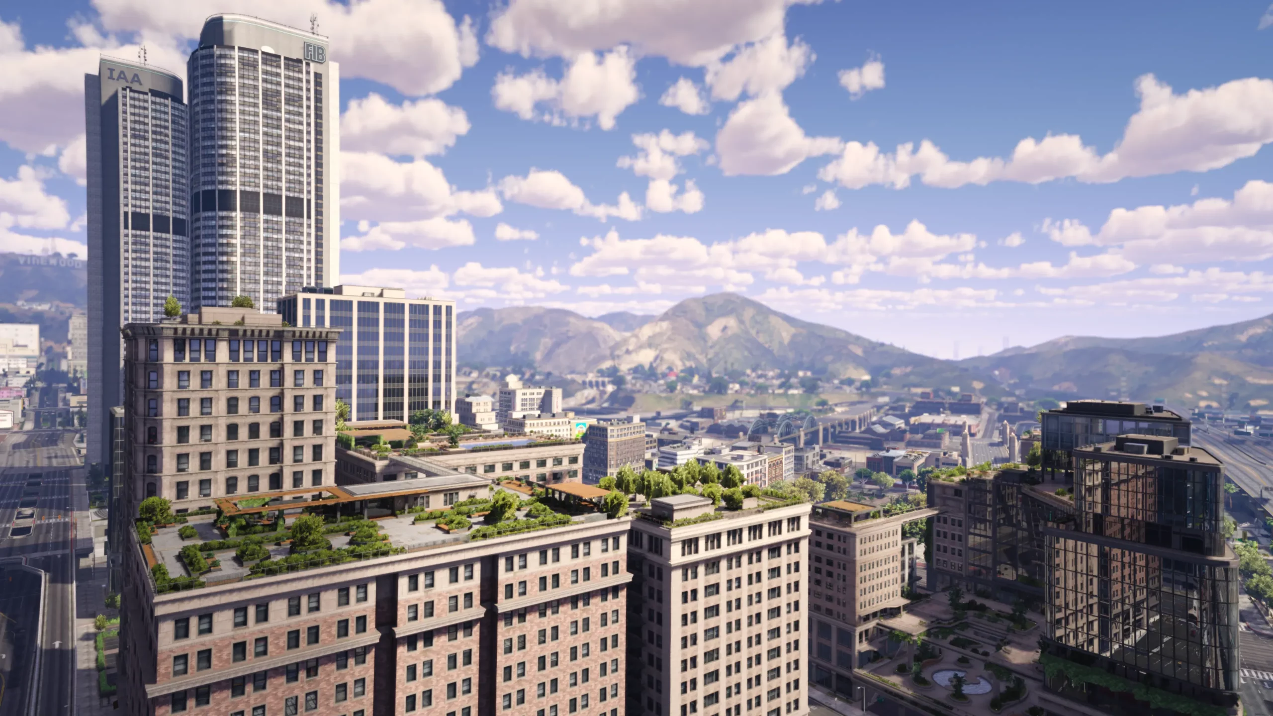 Legion Park et le quartier de Downtown reconstruit