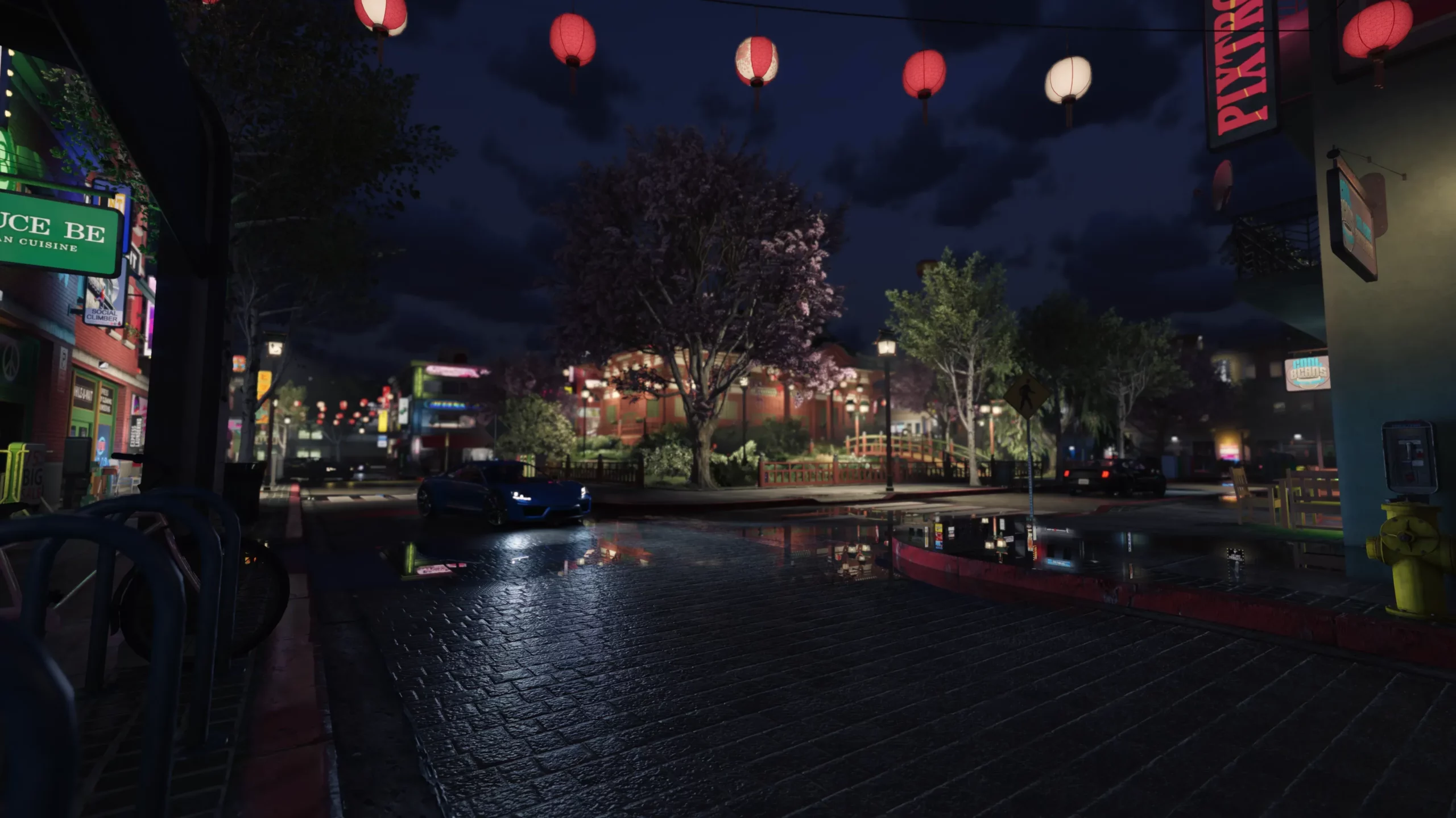 Vue au niveau de la rue dans le nouveau Cypress Flats