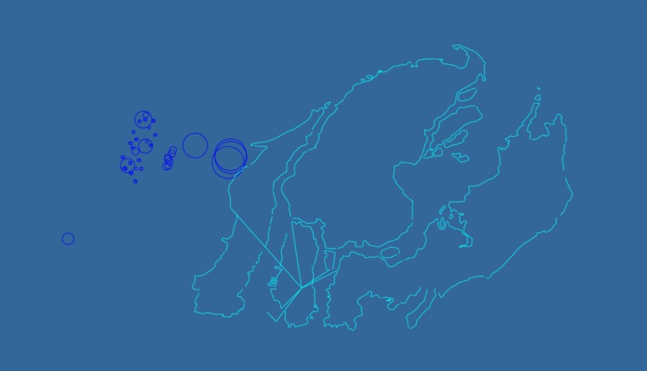 Contour primitif des côtes de la carte de GTA VI dans un outil de développement