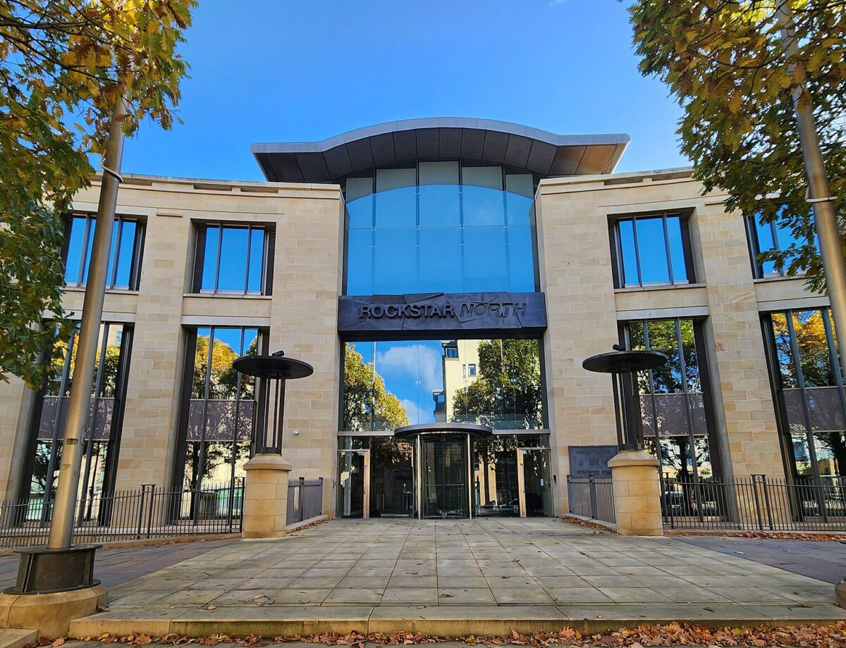 Le siège de Rockstar North à Édimbourg vu de l'extérieur