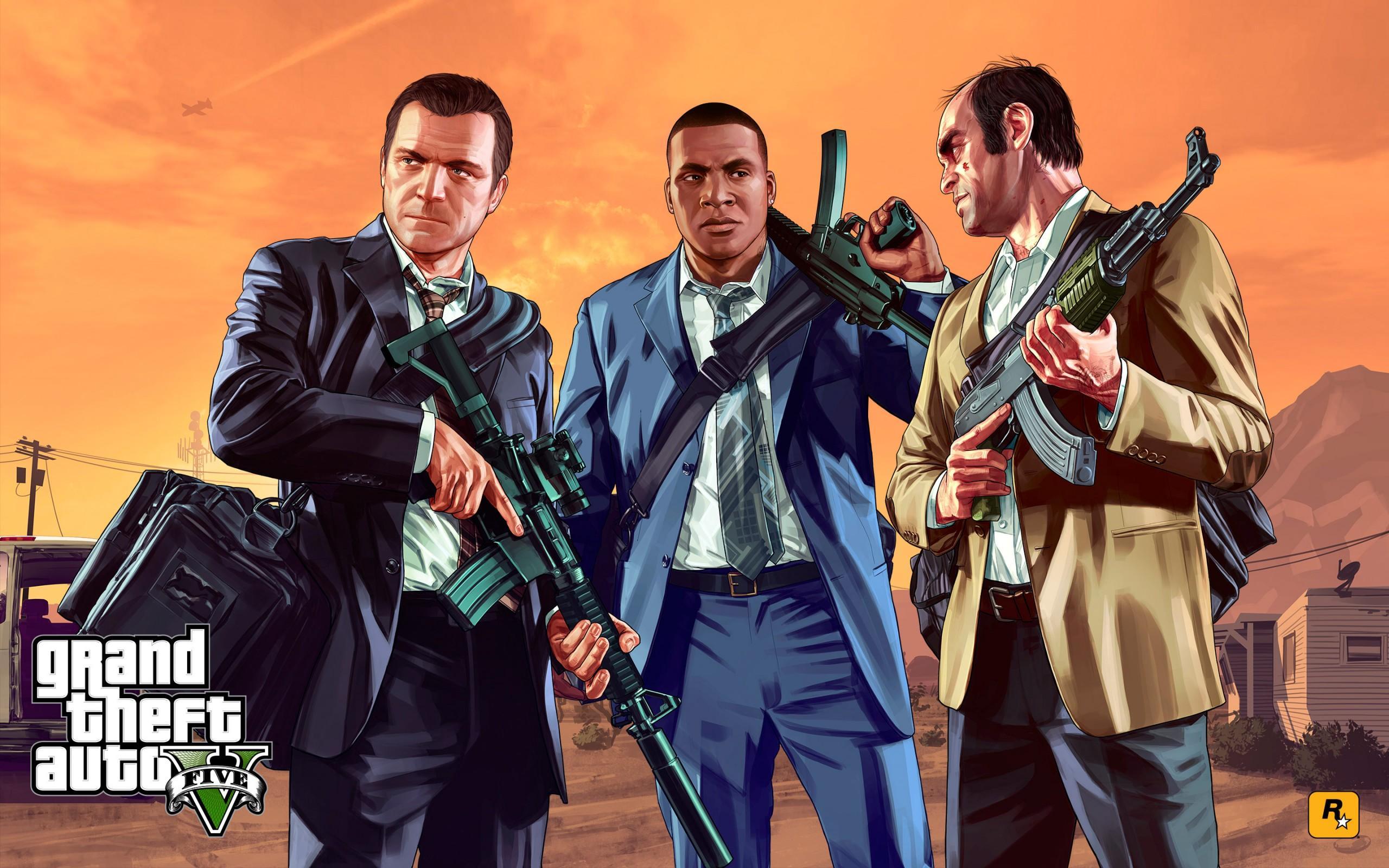 Artwork officiel de GTA V : le désert de Blaine County