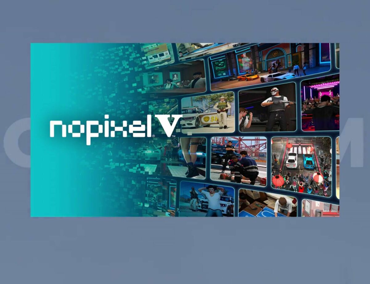 Visuel promotionnel de NoPixel V annoncé par Rockstar Games, avec captures du serveur de roleplay GTA V
