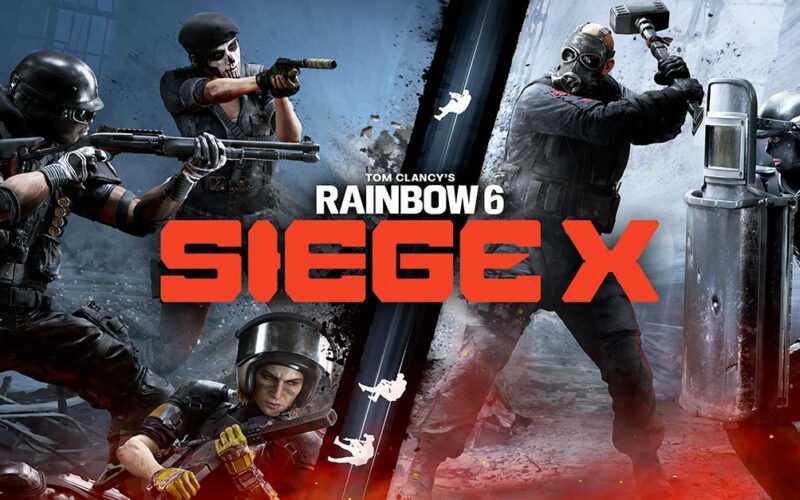 Visuel officiel de Rainbow Six Siege X avec le logo du jeu et plusieurs opérateurs