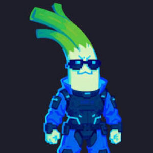 L’avatar de Cyberleek, un poireau en pixel art