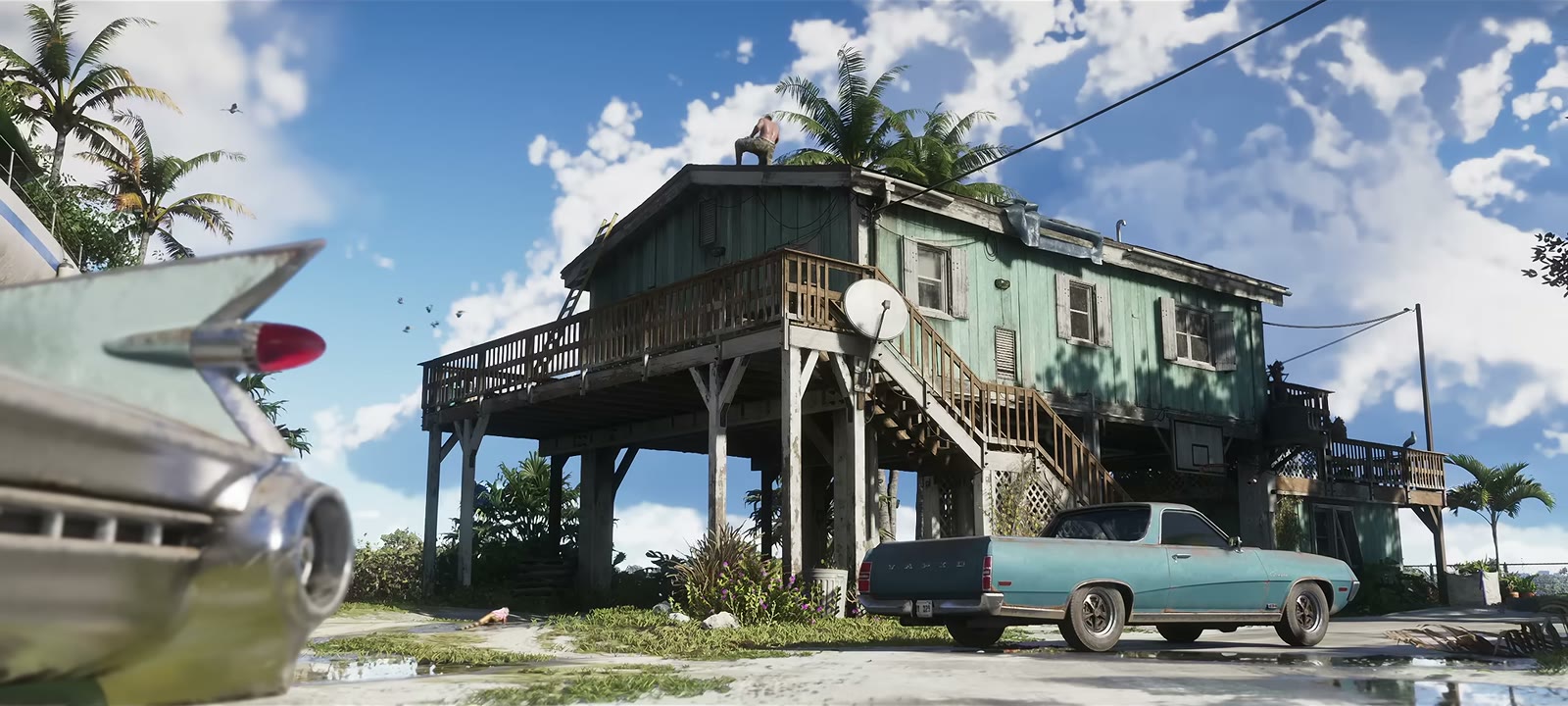 Une maison sur pilotis en bois des Leonida Keys