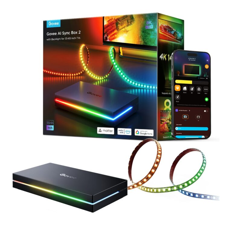 Kit Govee AI Sync Box 2 avec boîtier HDMI et ruban LED