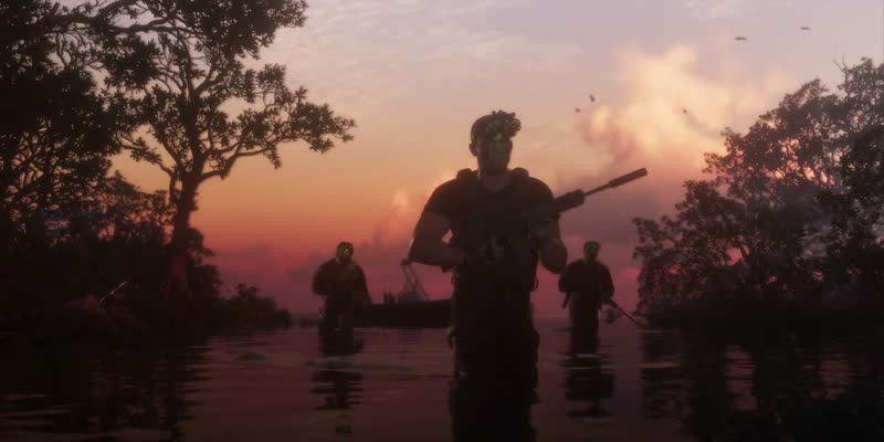 Trailer de lancement : Hommes armés dans une mangrove