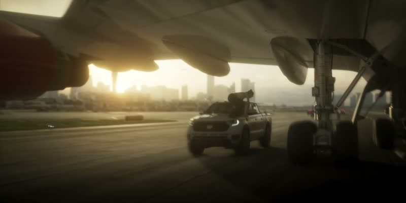 Trailer de lancement : Cascade sous un avion de ligne