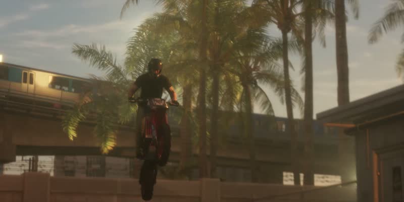 Trailer de lancement : Moto cross entre les palmiers