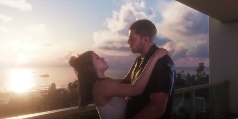 Trailer de lancement : Jason et Lucia sur un balcon